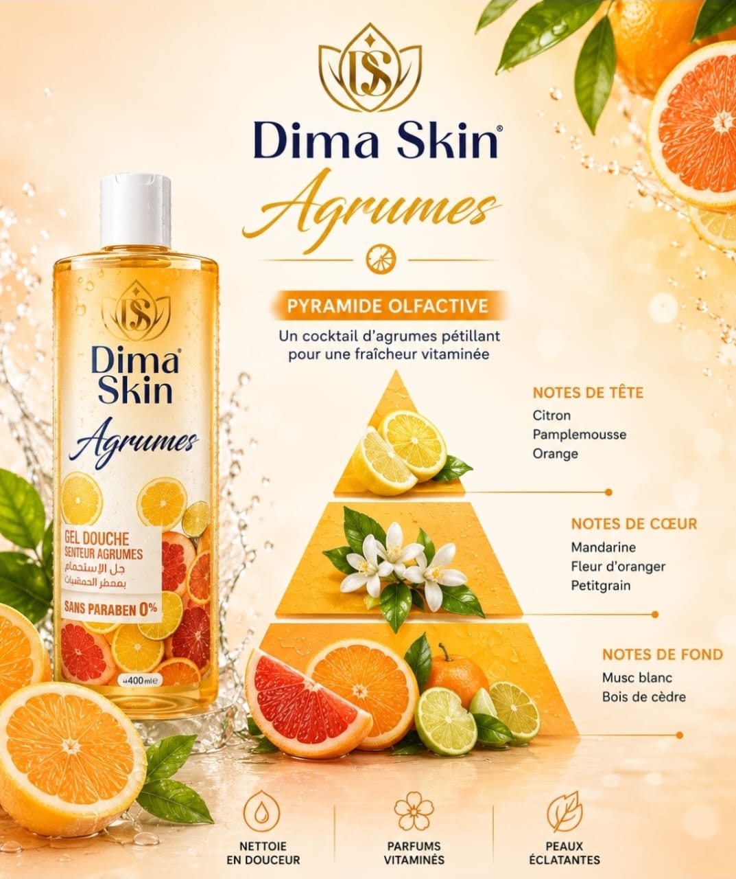 Gel Douche Agrumes 450 ML